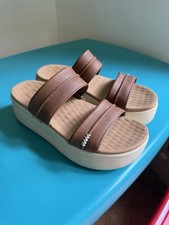 Hey Dude Sandals Women's Wedges Platform Double Band Slippers Austin Slide Women's Slippers and Sandals price