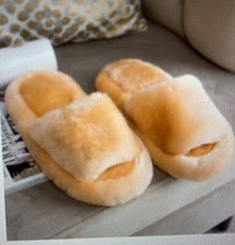 Women's  Sheepskin Slippers,  colors: coral 38,40  and peach 37,40 size Women's Slippers and Sandals price