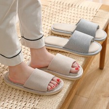 Four Seasons Flax Slippers Men's and Women's Sandals Slippers Home Indoor Women's Slippers and Sandals price