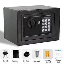 SIL Digital Safe Security Box Keypad Lock Key Cash Jewelry Home Office 12x8x8" Office Safe price