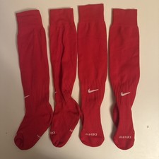 Nike Mens Boys RED Knee High  Dri-FIT socks Set Of 2, 6” Boys' Socks Set price