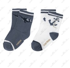 Gymboree Boys 12-24 Socks Two Pack Set "Yacht Team" NWT Anchor Marlin Nautical Boys' Socks Set price