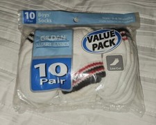 BRAND NEW GILDAN SMART BASICS 10 PACK BOYS Low Cut SOCKS 0-6 MTH Assorted Trim Boys' Socks Set price