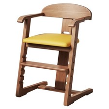 Wooden High Chair Adjustable Height Easy to Clean Highchair Dark Brown/Yellow Portable High Chair price