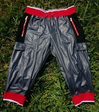 Akademiks Artfully Crafted Collection Boy's Metallic Faux Leather Capris, XL Boys' Capri Pants price