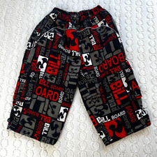 Billboard Pants Boys 14 Capri Length Elastic Waist Black Grey Red AOP Boys' Capri Pants price