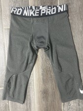 Nike Pro Dri Fit Capri Compression Pants Size Youth Medium Gray Boys' Capri Pants price