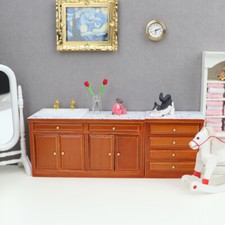 2pc Dollhouse Miniature Kitchen Sink Corner Cabinet Cupboard set 1:12 Design Kit Kitchen Corner Set price