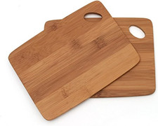 Bamboo Wood Thin Kitchen Cutting Boards with Oval Hole in Corner, Set of 2 Board Kitchen Corner Set price