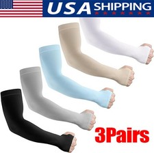 3 Pairs Cooling Arm Sleeves Cover UV Sun Protection Sports Outdoor For Men Women Women's Arm Sleeves price