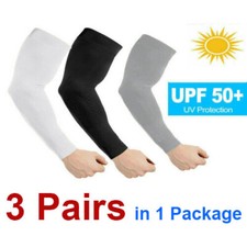 3 Pairs Cooling Arm Sleeves Cover UV Sun Protection Sports Outdoor For Men Women Women's Arm Sleeves price