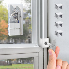 [4 Sets] Sliding Window Lock with Key Aluminum Alloy Adjustable Security Lock (S Adjustable Window Lock price