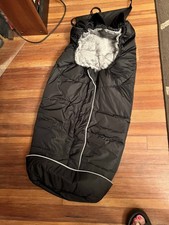 Black & Gray Fleece Footmuff Full Zip for Infant Toddler Stroller Winter Stroller-Pram Footmuff price
