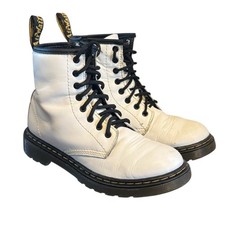 Dr. Martens Doc docs white leather 1460 J youth kids size 2 combat  boots Girls' Booties price