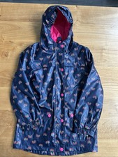 Cat and Jack Girls' Rain Jacket with Rainbow Size Large 10/12 Hooded, Full Zip Girls' Raincoat price