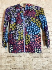 Land's End Girl's Raincoat 7 Colorful Florals Lightweight Zip Front Hooded Girls' Raincoat price