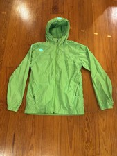 Arctix River Rain Jacket Youths Large Green Full Zip Pockets Hood Girls' Raincoat price