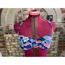 Bikini top halter swimsuit floral blue pink white Tankini price