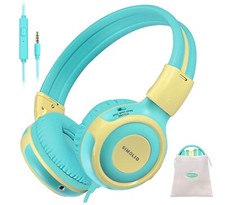 SIMOLIO Kids Headphones Wired W/Mic Yellow/Green Volume Limit (75dB/85dB/94dB) Kids' Headphones price