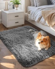 Small Area Rug 2x3 Non Slip Fluffy Soft Bedroom Entryway Carpet Grey Nursery Baby Room Rug price