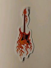 Guitar In Flames Sticker / Decal For Laptop Guitar Case Accessories Laptop Accessories price