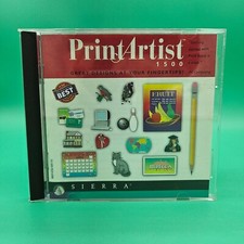 Print Artist 1500 PC CD-ROM Sierra Home Vintage 1996 Photo Editing Post Cards Photo & Clipart Software price