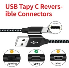 Heavy Duty Charging Phone Cable Type-C  USB-C For Samsung Android LG Charger Mobile Phone Cable price