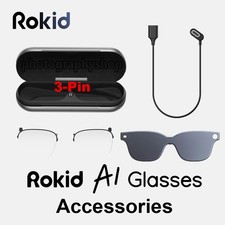Original Rokid Glasses 3Pin Charging Cable Case Power Capsule Clip-On Sunglasses Smart Glasses price