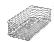 Silver Mesh Drawer Cabinet and or Shelf Organizer Bins, Supply Holder Office ... Drawer Shelf price
