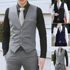MEN/Men's Slim Fit Tuxedo Waistcoat-Coat Formal Business Casual Dress Vest Suit Men's Coat price