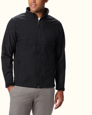 Men's Outdoor Coat Windproof Polyester Full Zip Softshell Jacket Black Men's Coat price