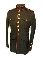 USMC MEN'S 32L DRESS COAT BLUE MC 2312 POLY WOOL BLUES UNIFORM MARINE Small Size Men's Coat price