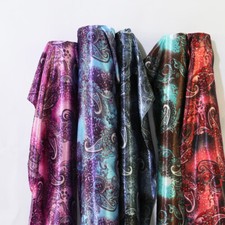 1 Yard Retro Paisley Pattern Fabric Silky Soft Satin Charmeuse Material Linings Fabrics price