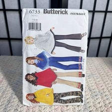Butterick 6733 Girls Poncho & Pants Pattern Sizes 7-8-10 Uncut Factory Folded Girls' Poncho price