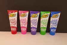 Crayola Bathtub Finger Paint Soap Set Of 5 Colors Red Blue Pink Purple Green Face & Finger Paint price
