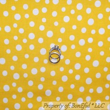 BonEful Fabric FQ Cotton Quilt Yellow White BRIGHT Gold POLKA DOT Baby Girl Boy Baby Gold Pillow price