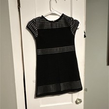 Sallymiller Couture Girls 7/8 Black & White Check Shift Dress Cap Sleeve Zip Girls' Tunic price