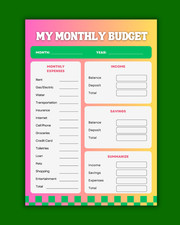 Minimalist Printable Monthly Budget Planner Planner price