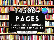 14,500+ Pages PLR Canva Template Bundle | 200+ Editable  | Planners, Journals Painting Supplies price
