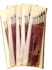 Pointed Round Sable Hair Paint Brush Set 6pcs  - 5 Sets (ART208) Painting Supplies price