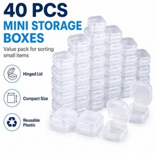 40 Pack Mini Storage Boxes Plastic Containers for Jewelry Coins Beads Organizer Storage Containers price