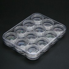 12Pcs Clear Plastic Case Bead Containers Round Small Jewelry Bead Storage Box Storage Containers price