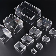Clear Plastic Storage Box with Hinged Lid Jewelry Display Beads Container Case Storage Containers price