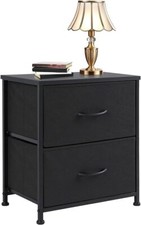 Nightstand with 2 Fabric Drawers Small Dresser Bedroom Living Room Furniture Office Nightstand price
