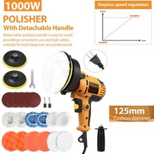 1000W Car Polisher Buffer Sander Auto Polishing Machine 5"+6" Pad Bonnet Kit Set Polisher / Polishing Machine price