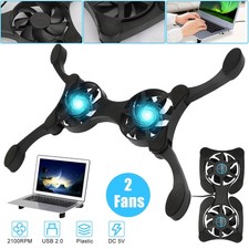 Dual USB Cooling Fan Pad Foldable Slim Fans Cooler Stand For Laptop PC Notebook Laptop Fan price