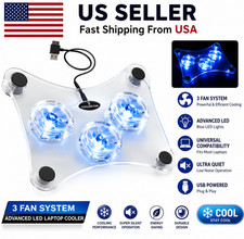3 Fan USB Laptop Cooling Pad LED Cooler Portable Notebook Cooling Stand Silent Laptop Fan price