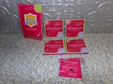 American Girl Charms & Charm Keeper Necklace NIP Smart Heart Brave Round + Smart Necklace price