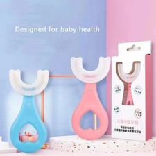 2Pcs Kids U Shaped Toothbrush Silicone 360 Oral Teeth Cleaning Brush Pack Toddle Toothbrushes price