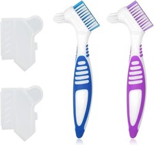 2 Pack Denture Cleaning Brush Oral Care Double Sided Toothbrush Dental Teeth Toothbrushes price